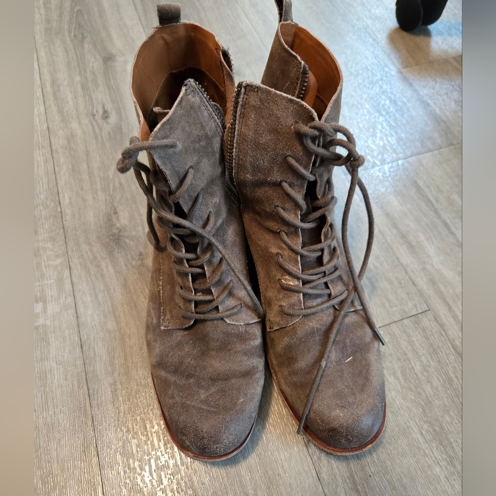 Distressed Combat Boots